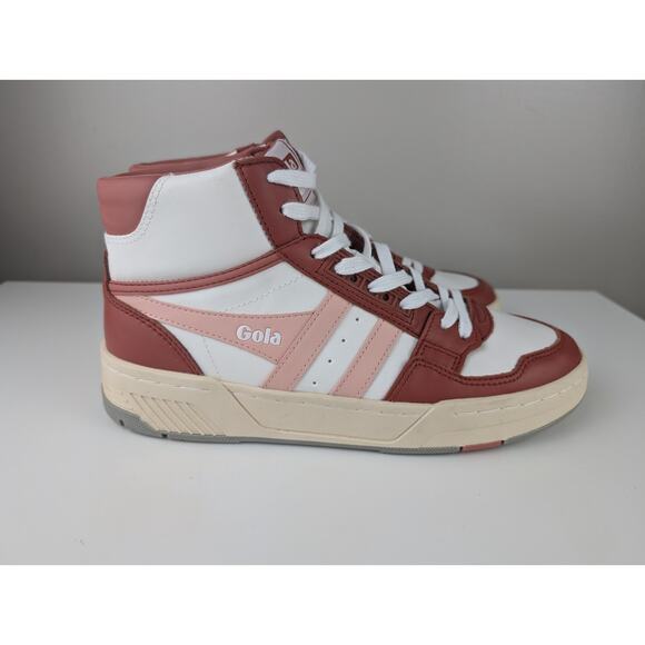 GOLA Challenge High Top Sneakers White/Orange Spice/Pearl Pink 9 - Picture 2 of 11